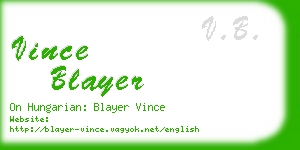 vince blayer business card